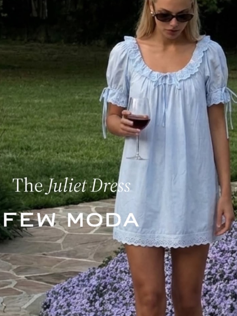kourt Juliet Cotton Dress in Light Blue